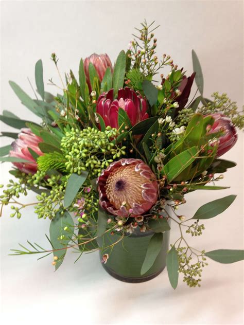The Queen Protea Pincushion Bouquet In A Vase Long Lasting In San
