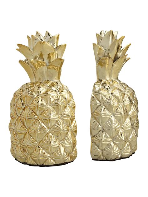 Pineapple Bookend Gold At John Lewis And Partners