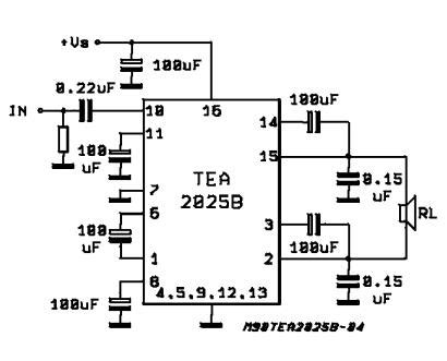 Tea Stereo Audio Amplifier Circuit Datasheet And Equivalent