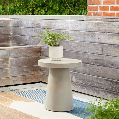 Concrete Outdoor Side Table Outdoor Davis Concrete Side Table The Art Of Images