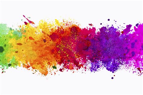Rainbow Fuzzy Ink Stain Clipart Set Svg File