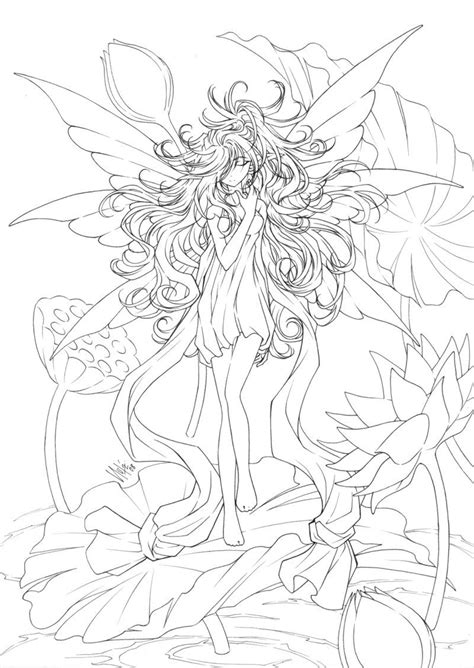 Pics Of Cute Anime Fairies Coloring Page Fairy Coloring Home
