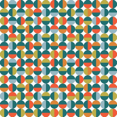 Vector Seamless Mid Century Absctract Geometric Pattern Art Of 20 S