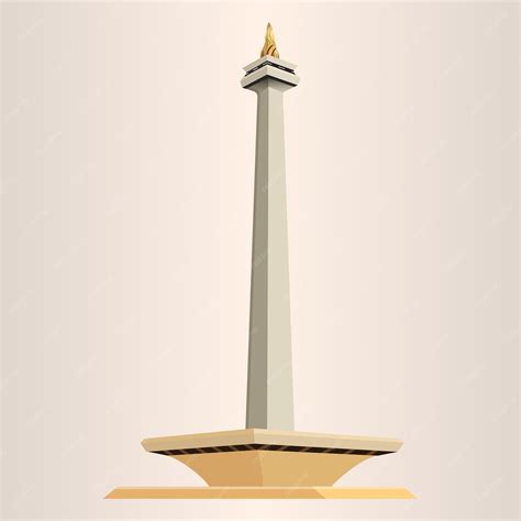 Premium Vector National Monument Illustration Monas Tower Jakarta