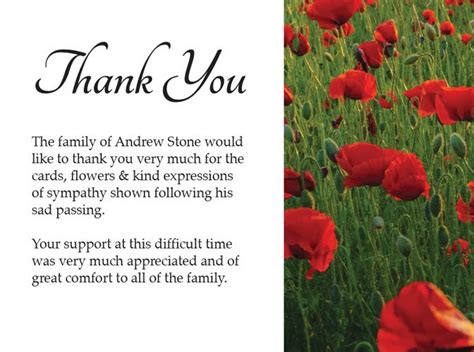 Thank You For Funeral Flowers Etiquette Thank You Note Samples For