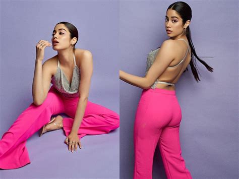 Janhvi Kapoor Insta Post Janhvi Kapoors Shimmery Backless Top And