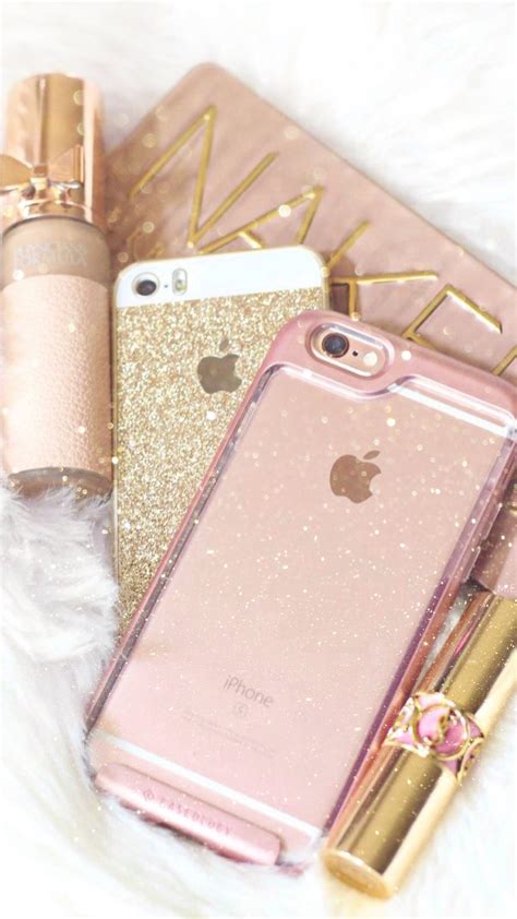Rose Gold Glitter Glitter Iphone Glitter Cute Wallpapers For Girls