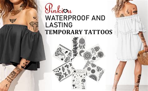 pinkiou henna tattoo stickers lace mehndi temporary tattoos for maverick women