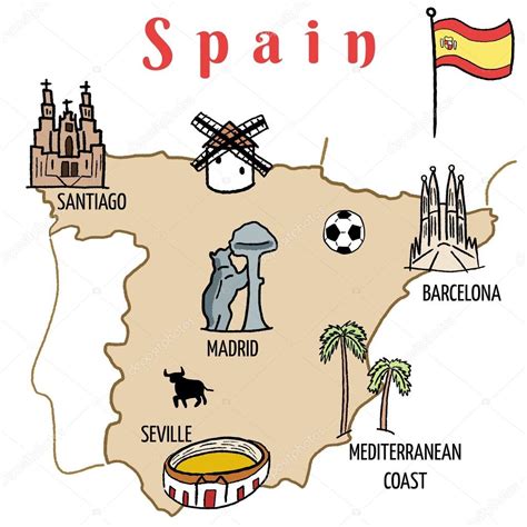 Spain Map Vector Illustration — Stock Vector © Tupungato 114351304