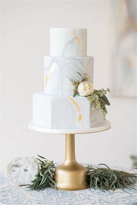 Trending 15 Creative Metallic Wedding Cakes For 2018 Wedding