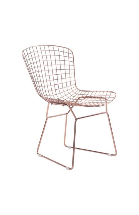 Rose Gold Dyson Wire Chair 2 Set Modern Furniture