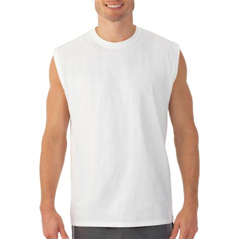 Big Mens Muscle T Shirt With Rib Trim