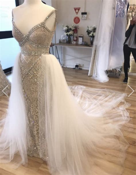 Rhinestone Beaded Lace Wedding Gown Darius Collection