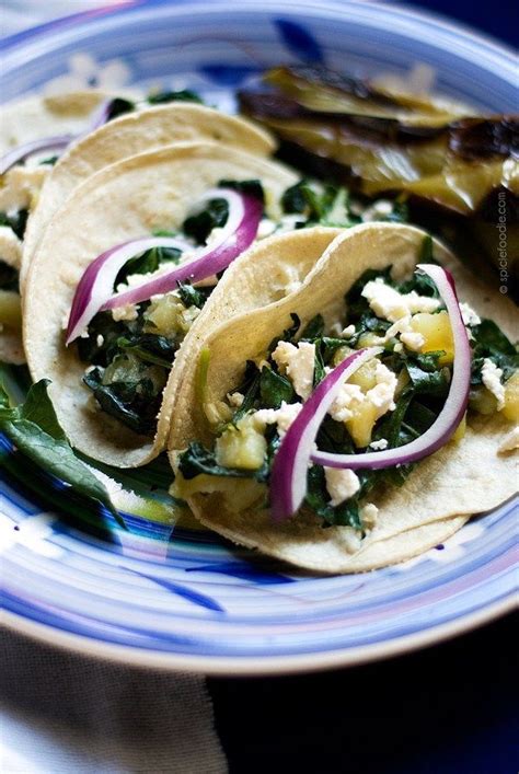 Potato And Spinach Tacos With Queso Fresco Vegetarian Or Vegan Option