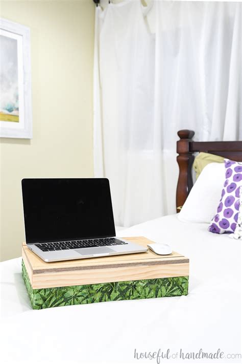 Here's how we made it for a fraction of the cost of buying one at a home store. Easy Lap Desk with Storage: DIY Gift Idea - Houseful of Handmade