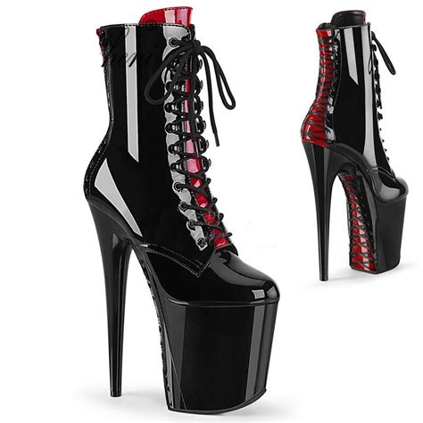 【big Sale】 20cm Pole Dance Shoes Platform Sexy Women Stripper Ankle Boots 8 Inch High Heels