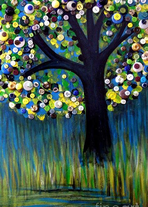Button Tree 0005 Painting By Monica Furlow