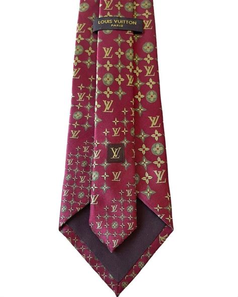 Louis Vuitton Tie Logo Lv Silk 100 Authentic Lv Tie Red Lv Neckties