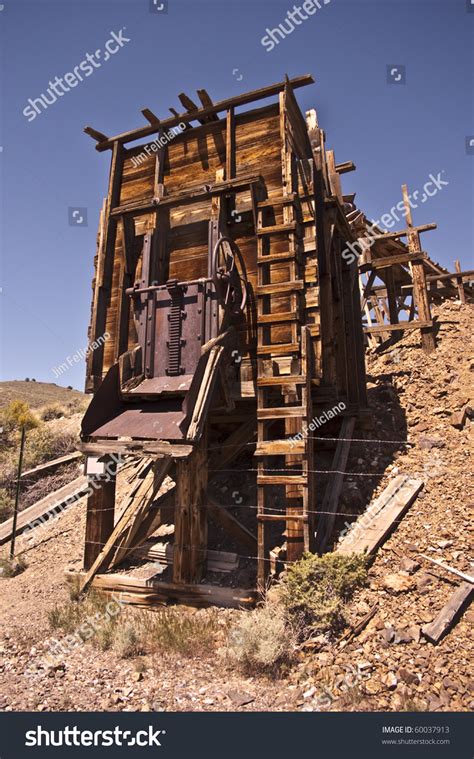 Old Abandoned Mine At Berlin Nevada A Ghost Town At