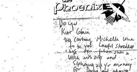 Kurt Cobain Death Scene Note Mocks Courtney Love Los Angeles Times
