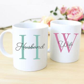 Personalised Initial Names Husband And Wife Mug Set By Chips Sprinkles Notonthehighstreet Com