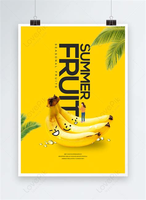 Fresh Natural Fresh Banana Fruit Theme Poster Template Imagepicture
