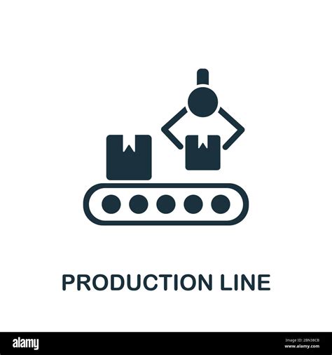 Production Line Icon From Industrial Collection Simple Line Production