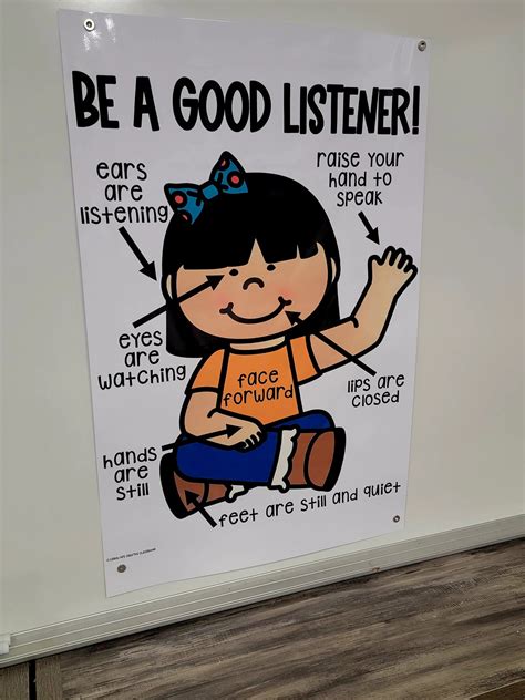 Be A Good Listener Anchor Chart Hard Good Etsy