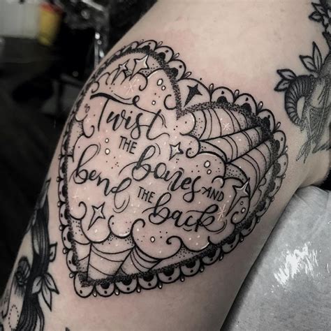 Twist The Bones Witch Spell Tattoo By Bethany Whitehead