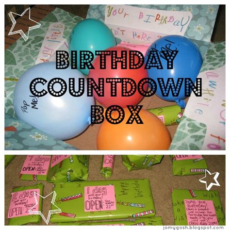 Birthday Countdown Box With Images Birthday Countdown Birthday Care Packages Countdown Gifts
