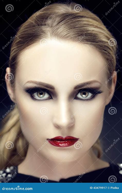 Beautiful Woman Portrait With Perfekt Make Up Stock Image Image Of