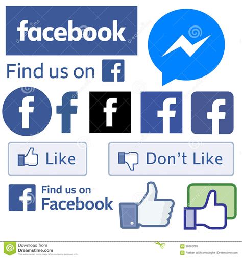 All Facebook Signs Logos Editorial Stock Photo Illustration Of Social