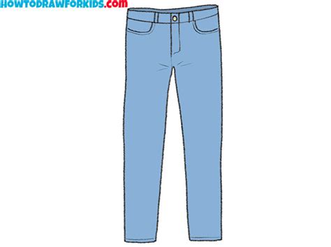 How To Draw Jeans Easy Drawing Tutorial For Kids