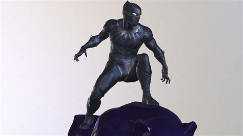 Black Panther Statue 3d Print Ready 3d Model 3d Printable Cgtrader
