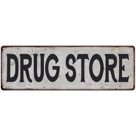 Drug Store Vintage Look Rustic 8x24 Metal Sign Chic Retro 108240035074