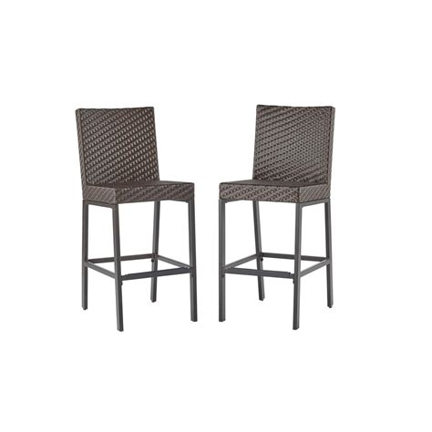 The antique shiny copper finish is neutral to match any outdoor furniture and will hold up in. Hampton Bay Rehoboth Dark Brown Wicker Outdoor Bar Stool (2-Pack)-720.130.001 - The Home Depot