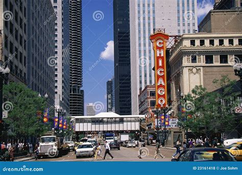 Chicago Van De Binnenstad Redactionele Stock Foto Image Of Visies