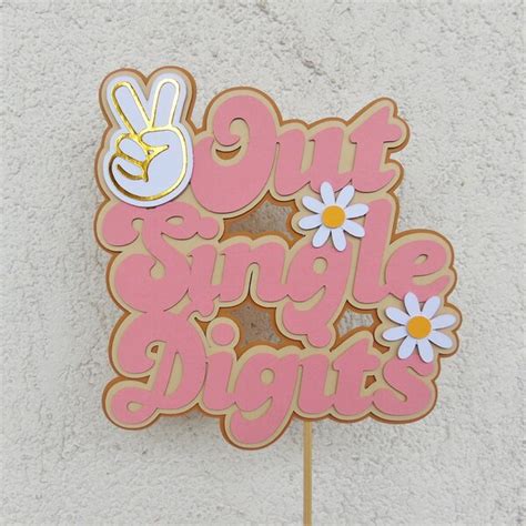 Peace Out Single Digits Im 10 Cake Topper Etsy Uk