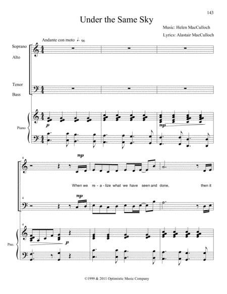 Under The Same Sky Music Sheet Download