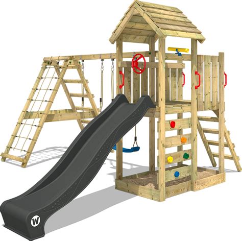 Climbing Frame With Climbing Extension Rocketflyer Wickeyie
