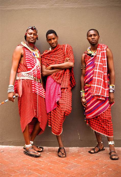 traditional kenyan masai outfits seen on the streets of cape town south africa traditional