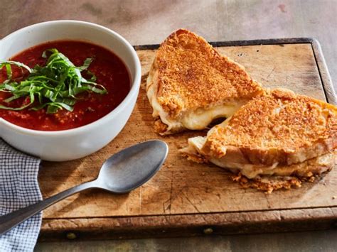 Tomato Soup For One With Parmesan Frico Grilled Cheese Recipe Food