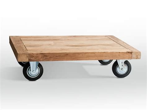 Solid wood coffee table with metal wheels wayfair north america $ 589.99. Coffee Table on Casters, Move It Anytime - HomesFeed