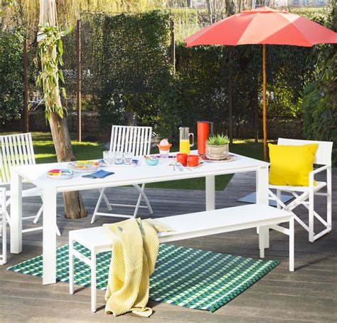 Faîtes votre choix parmi nos nombreuses références meuble. Blanche Table de jardin rectangulaire en aluminium laqué ...