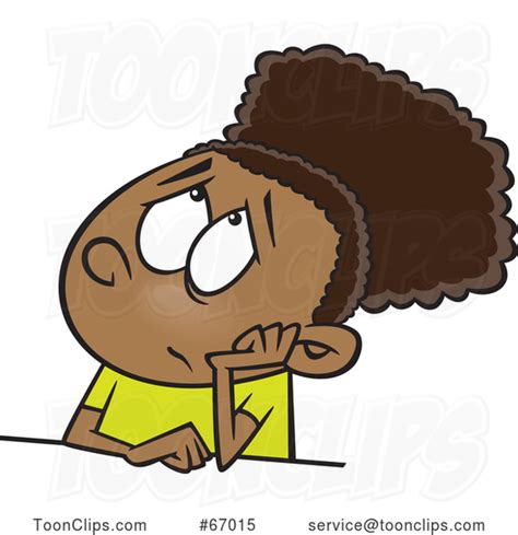 Cartoon Black Girl Looking Bored 67015 By Ron Leishman