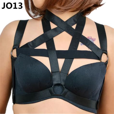 2016 New Sexy Pentagram Harness Fashion Wide Shoulder Strap Lingerie Chest Body Harness Cage Bra