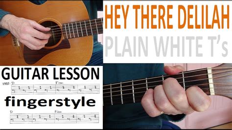 Hey There Delilah Plain White Ts Fingerstyle Guitar Lesson Youtube