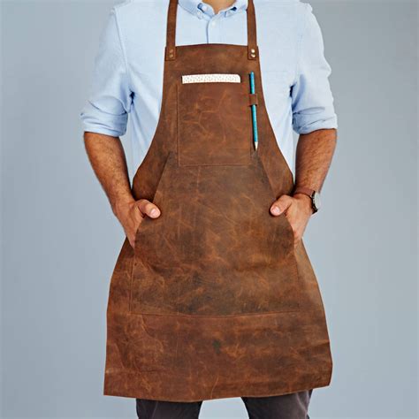 Personalised Buffalo Leather Apron By Paper High | notonthehighstreet.com