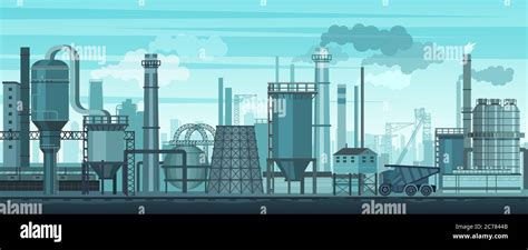 Industrial Factory Landscape Stock Vector Images Alamy