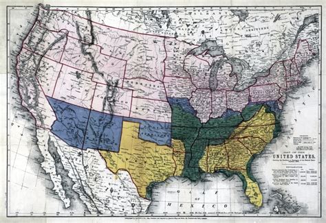 Map Civil War N Map Of The United States Showing The